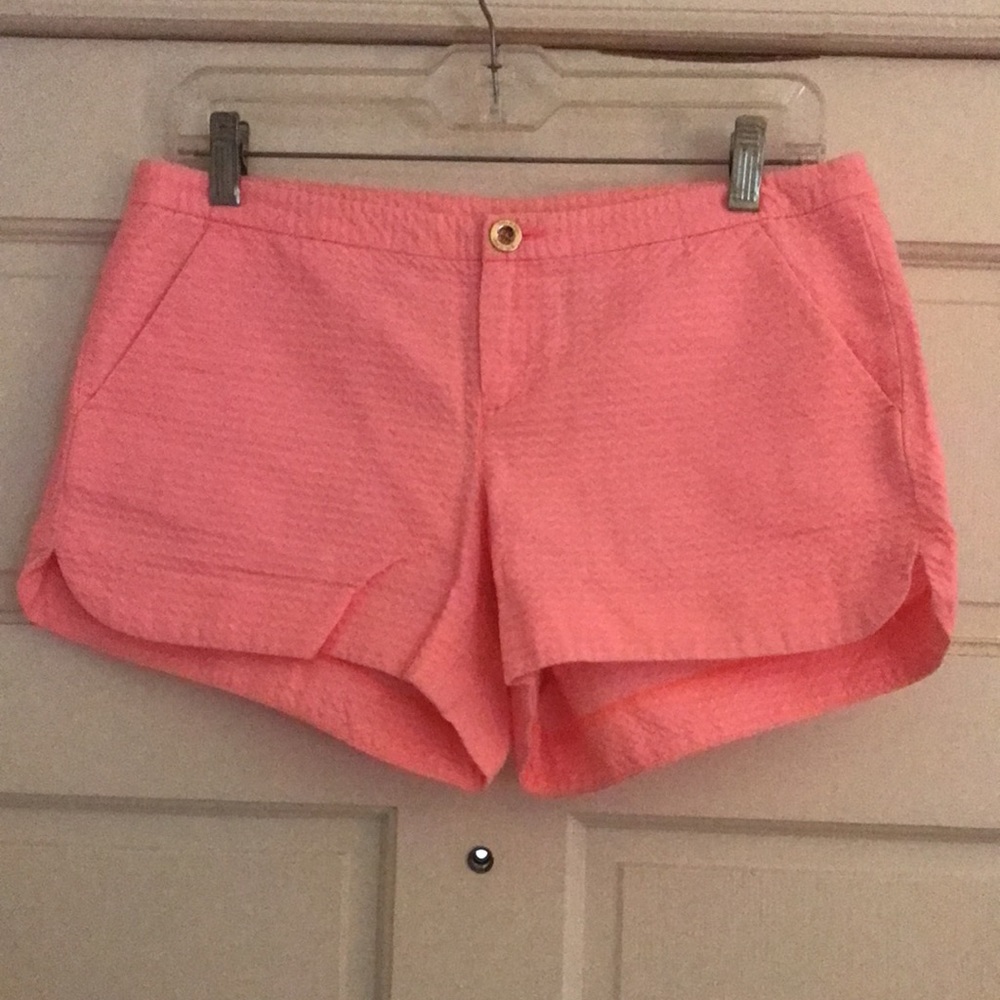 LILLY PULITZER Pink Adie SHORTS *Wave Jacquard Texture*